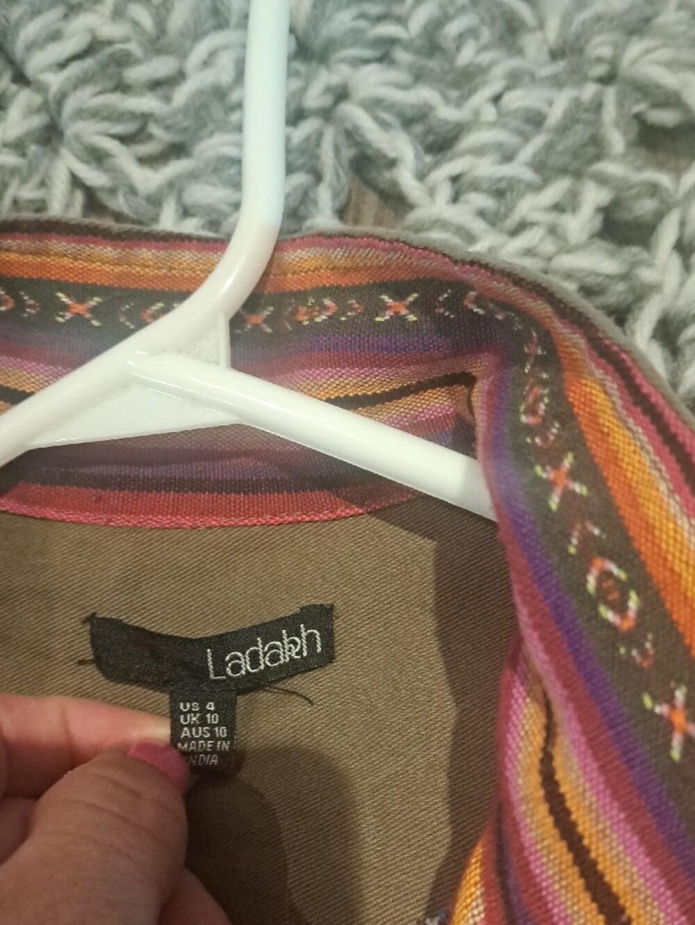 462-Ladakh Olive Utility Jacket Contrast Lining Military Style Drawstring Waist - Picture 4 of 14
